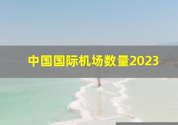 中国国际机场数量2023