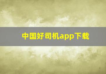 中国好司机app下载