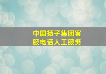 中国扬子集团客服电话人工服务