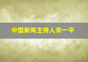 中国新闻主持人宋一平