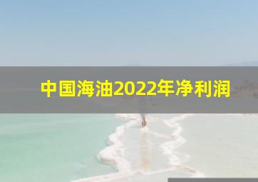 中国海油2022年净利润