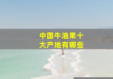 中国牛油果十大产地有哪些