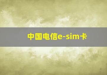 中国电信e-sim卡