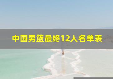 中国男篮最终12人名单表