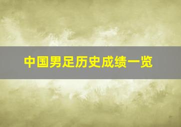 中国男足历史成绩一览