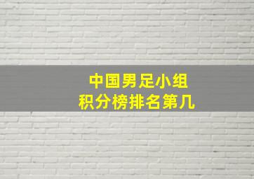 中国男足小组积分榜排名第几