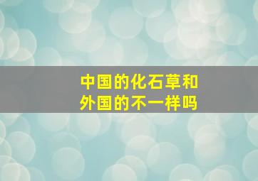 中国的化石草和外国的不一样吗