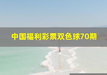 中国福利彩票双色球70期