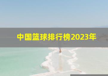 中国篮球排行榜2023年