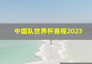 中国队世界杯赛程2023