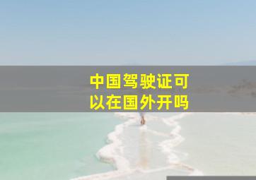 中国驾驶证可以在国外开吗