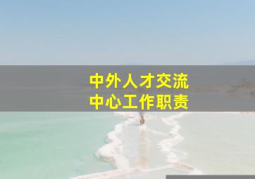 中外人才交流中心工作职责