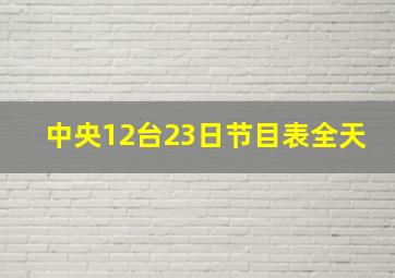 中央12台23日节目表全天