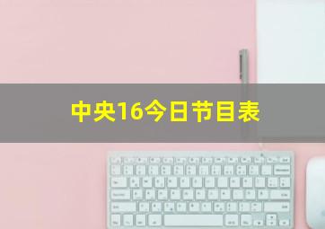 中央16今日节目表