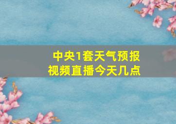 中央1套天气预报视频直播今天几点