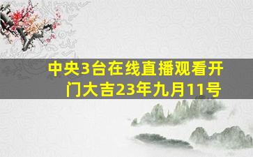 中央3台在线直播观看开门大吉23年九月11号