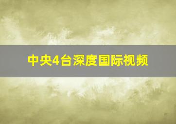 中央4台深度国际视频