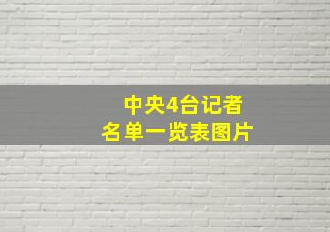 中央4台记者名单一览表图片