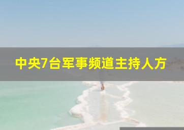 中央7台军事频道主持人方