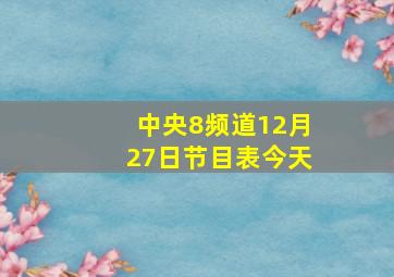 中央8频道12月27日节目表今天