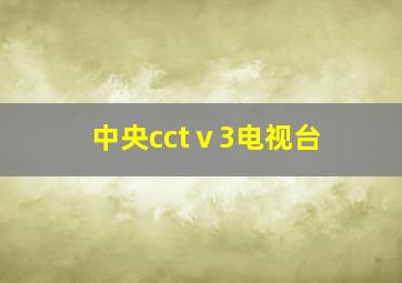 中央cctⅴ3电视台