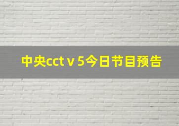 中央cctⅴ5今日节目预告