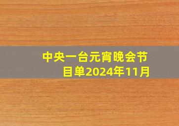 中央一台元宵晚会节目单2024年11月