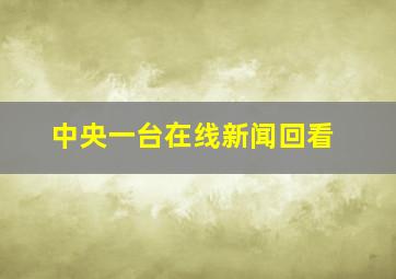 中央一台在线新闻回看