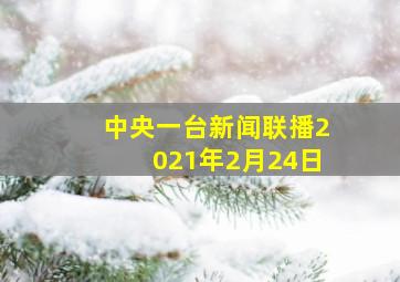 中央一台新闻联播2021年2月24日