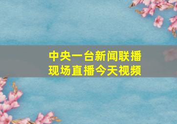 中央一台新闻联播现场直播今天视频