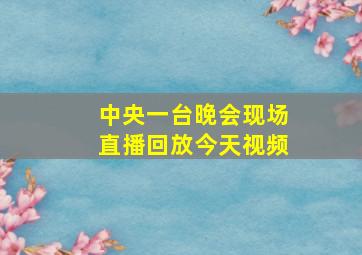 中央一台晚会现场直播回放今天视频