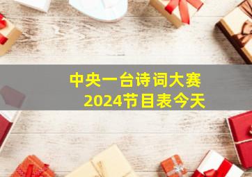 中央一台诗词大赛2024节目表今天