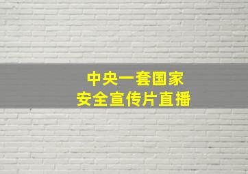 中央一套国家安全宣传片直播