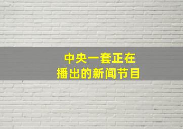 中央一套正在播出的新闻节目