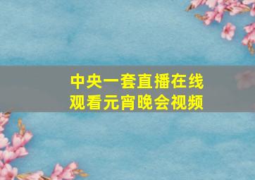 中央一套直播在线观看元宵晚会视频