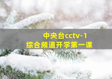 中央台cctv-1综合频道开学第一课