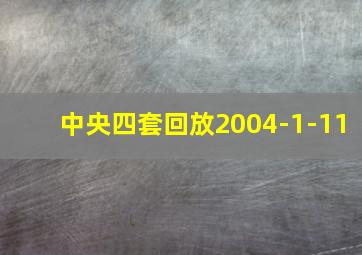 中央四套回放2004-1-11