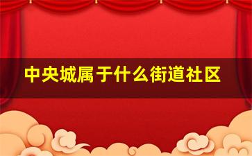 中央城属于什么街道社区