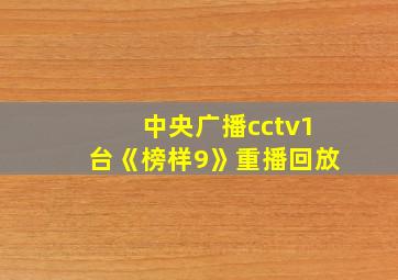 中央广播cctv1台《榜样9》重播回放