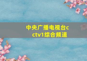 中央广播电视台cctv1综合频道