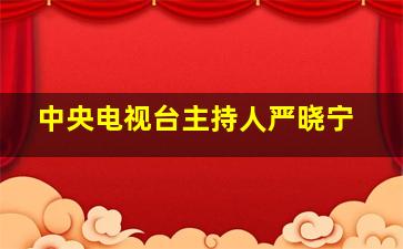 中央电视台主持人严晓宁