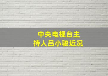 中央电视台主持人吕小骏近况