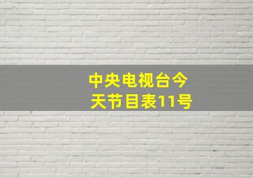 中央电视台今天节目表11号