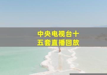 中央电视台十五套直播回放