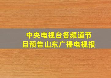 中央电视台各频道节目预告山东广播电视报