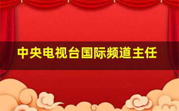 中央电视台国际频道主任