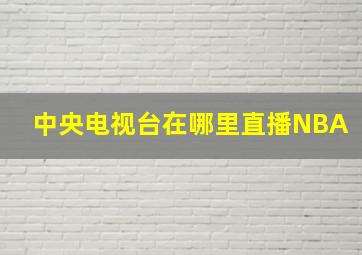 中央电视台在哪里直播NBA