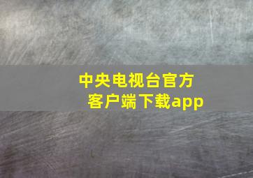 中央电视台官方客户端下载app