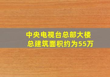 中央电视台总部大楼总建筑面积约为55万