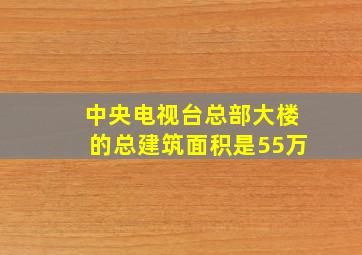 中央电视台总部大楼的总建筑面积是55万